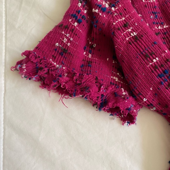 Zara Knitted / Frayed Crop Top - Picture 7 of 9